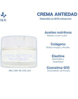 Crema Antiedad con colágeno, ácido hialurónico y CoQ10, 50 g